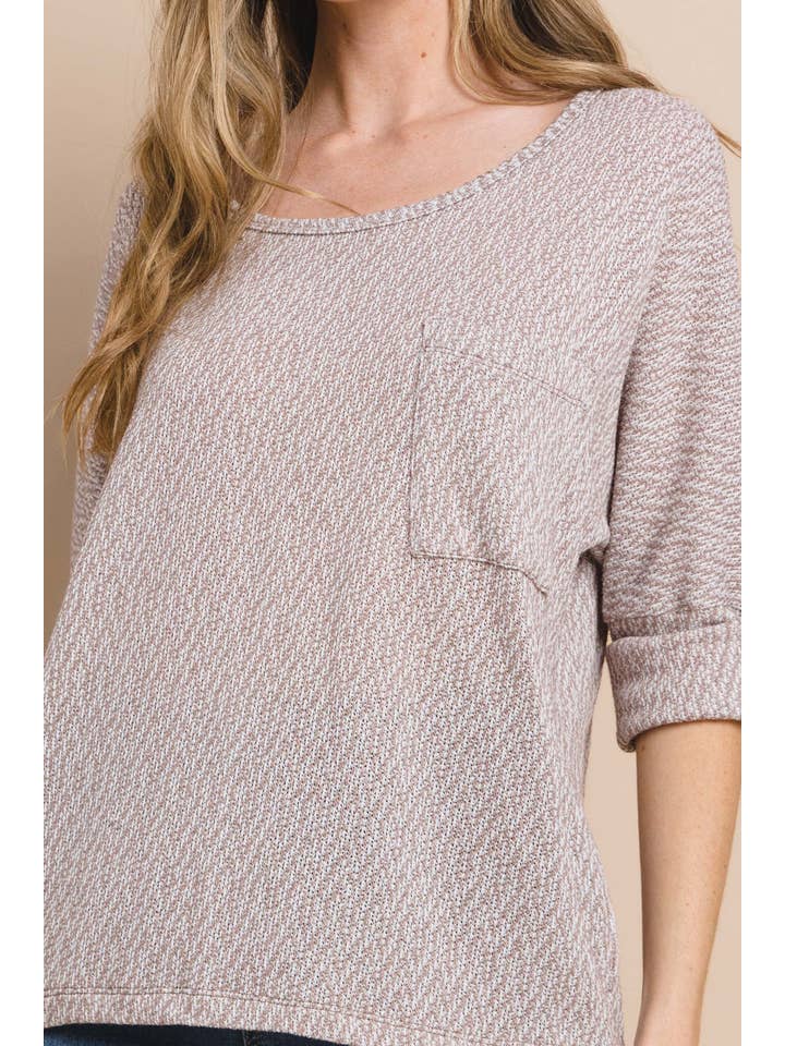 Ces Femme USA – wholesale Knit top – Women's – Dolman 3/4 Sleeve Knit Top / TY12894SA
