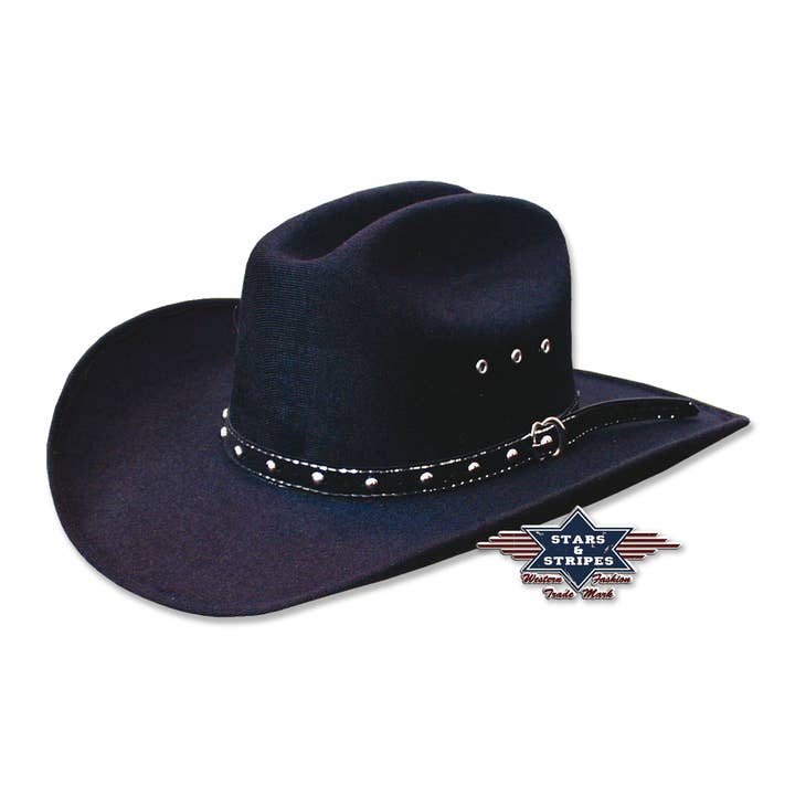 Western Fauxfelt Hat - Tucson Black for wholesale by Stars & Stripes®