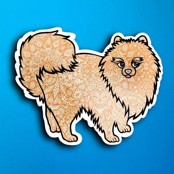 Pomeranian Sticker for wholesale by Zenspire Designs