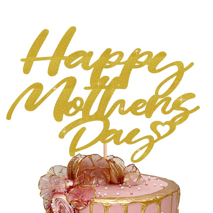 Happy Mother's Day Cake Topper Double Sided 350gsm Card for wholesale by 3LD WHOLESALE