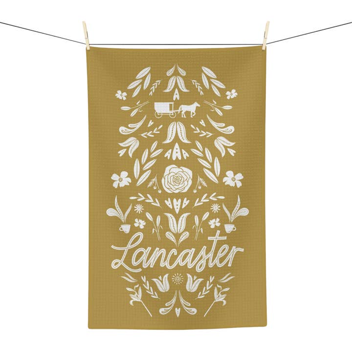 Joymark Studio - Wholesale Tea Towel - Lancaster Love Waffle Weave Kitchen Tea Towel2