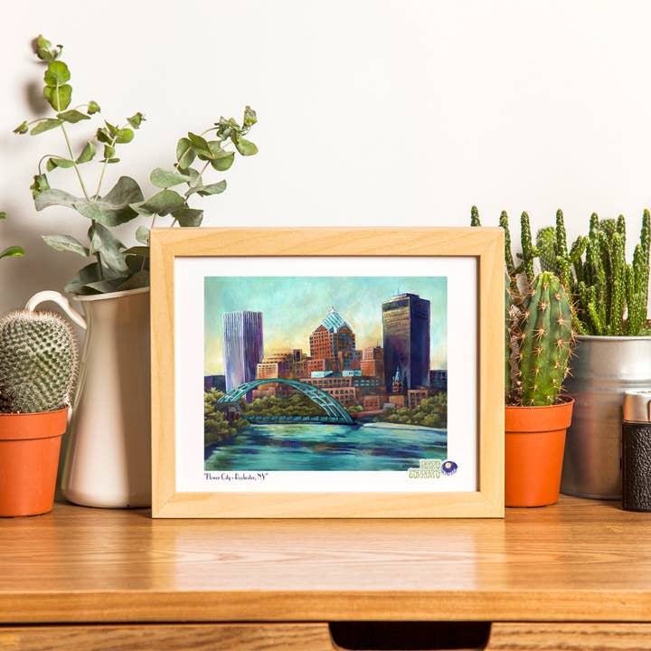 Retro Sorrento – Großhandel Kunstdruck – Rochester, NY - Skyline der Blumenstadt2