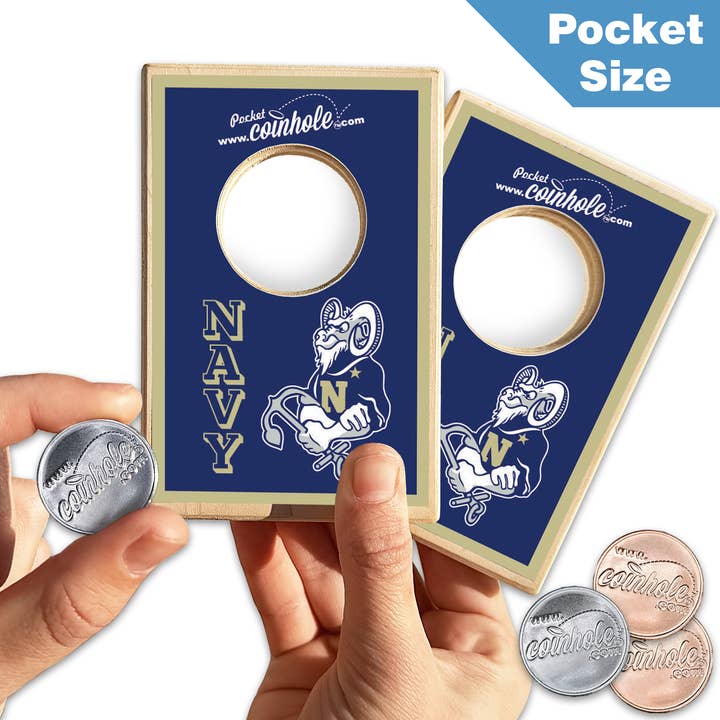 US Naval Academy POCKET Coinhole® for wholesale by Coinhole