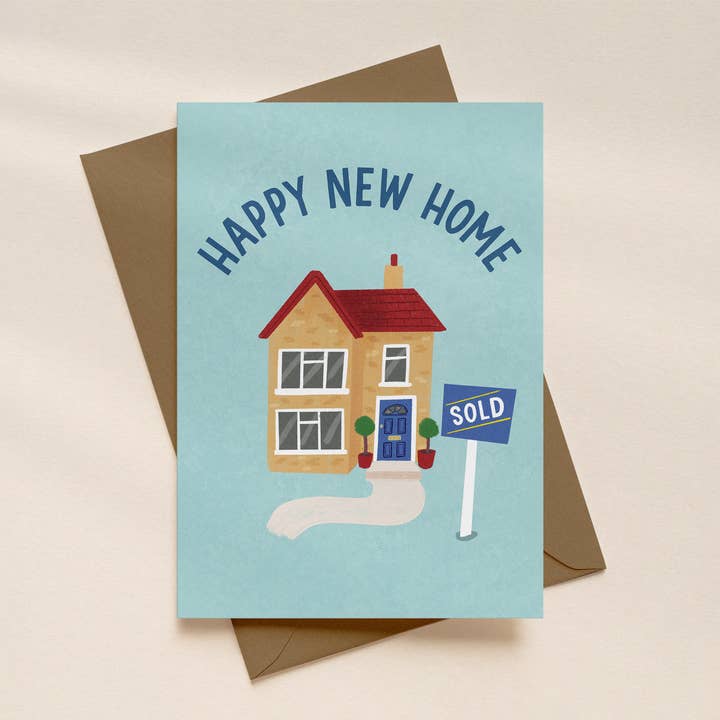 New Home Housewarming Card for wholesale by Silky Rose Design