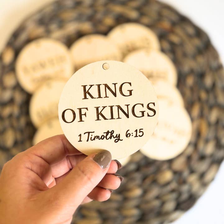 Names of God Christian Ornaments Set of 12 for wholesale by Harp and Timbrel