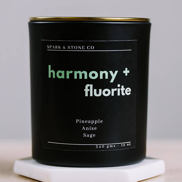 Vela de Armonía + Fluorita para venta al por mayor de Spark & Stone Co
