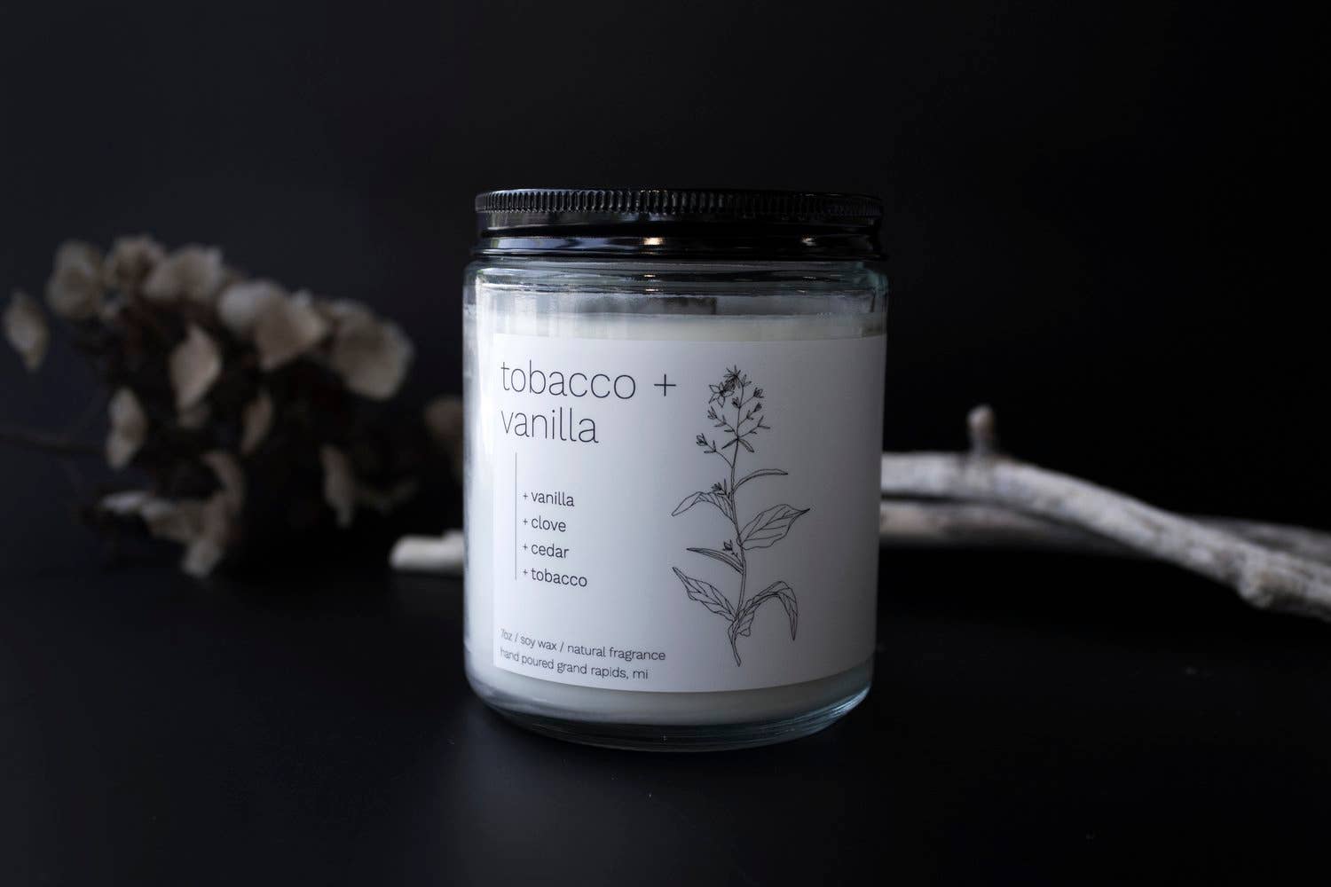 sable candle co. – Engroshandel Glaslys – Tobak+Vanilla 7 oz Classic Soy Wax Stearinlys4