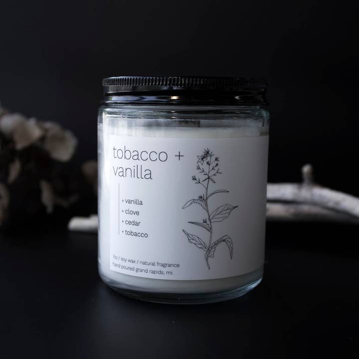 sable candle co. – Engroshandel Glaslys – Tobak+Vanilla 7 oz Classic Soy Wax Stearinlys4