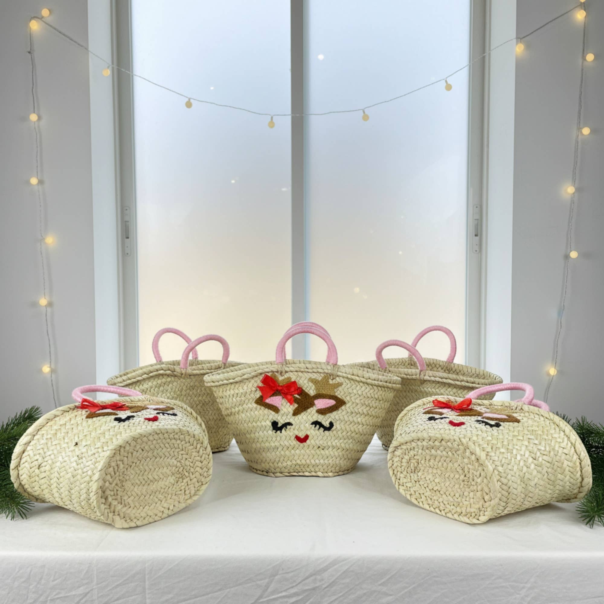 Melecraft – Großhandel Weihnachtsschmuck – Weihnachtsdekor-Korb – Geflochtene Palmblatt-Tasche8