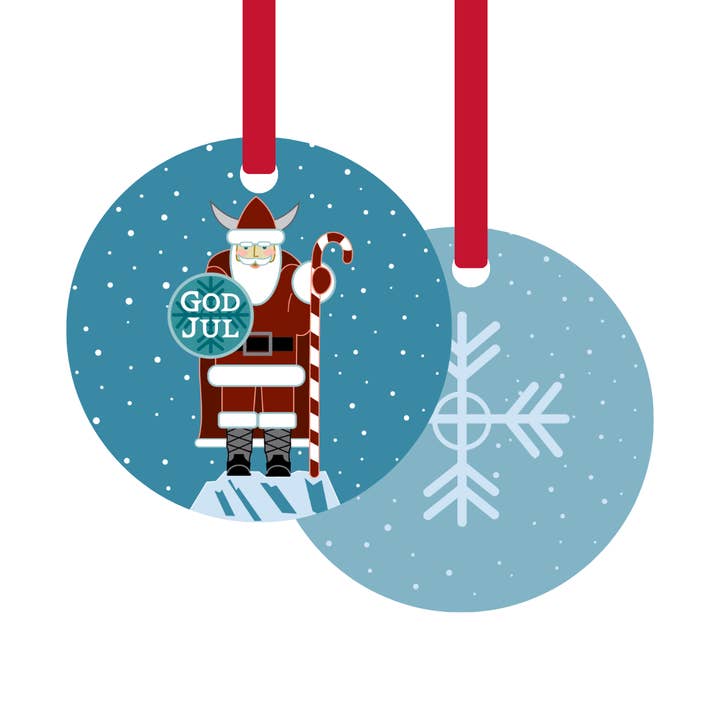 Adorno de Metal | God Jul Santa Vikingo para venta al por mayor de Creative Compass