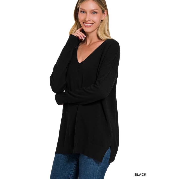 Viscose front seam sweater for wholesale by Apolline