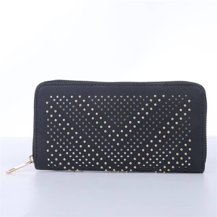 VIA FIORE - Wholesale Wallet - Women's - STUDDED DETAIL FASHION WALLET