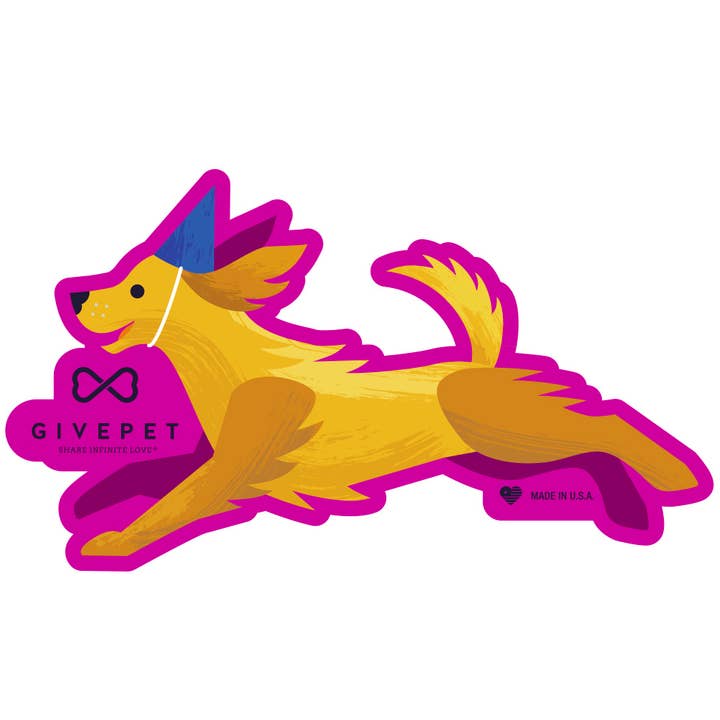 GivePet Gotcha Day Golden 3" Sticker for wholesale by GivePet
