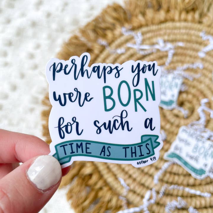 Esther 4:14 Bible Verse Sticker for wholesale by Lauren’s Print Shoppe