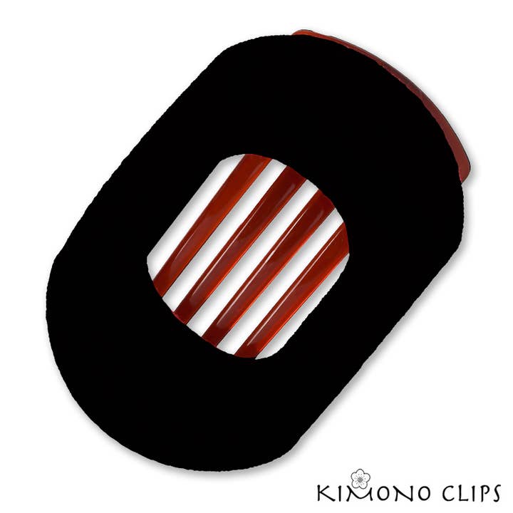 352S/blk Black Wide Clip for wholesale by Kimono Clips
