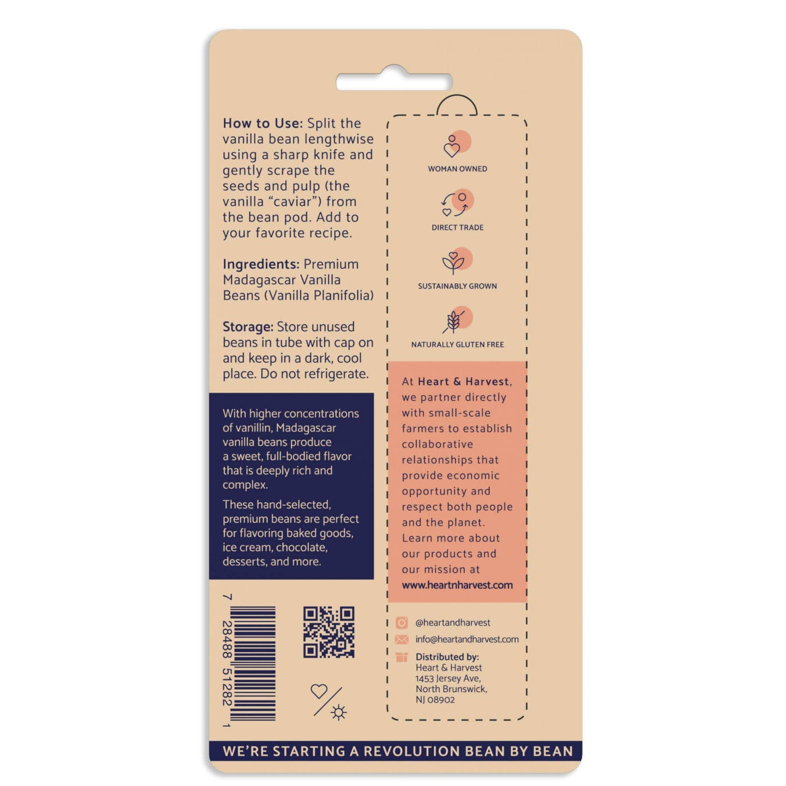 Heart & Harvest – Extrato de baunilha/fruta por atacado – Baunilha de Madagáscar Puro em tubo de vidro de origem ética1
