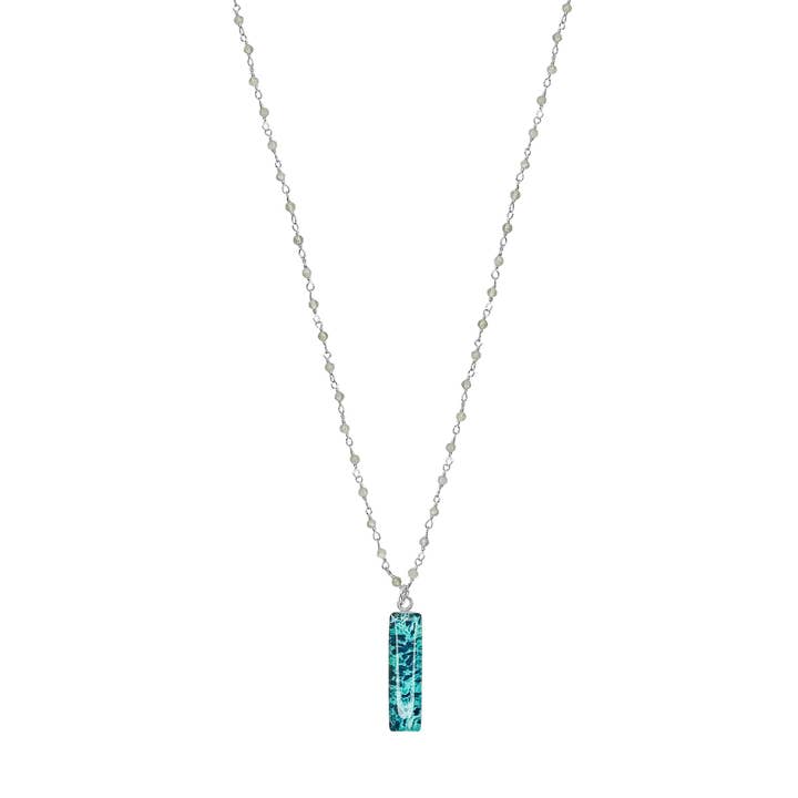 Collier Link for Change pour la sensibilisation au cancer de l'ovaire pour la vente par Revive Jewelry