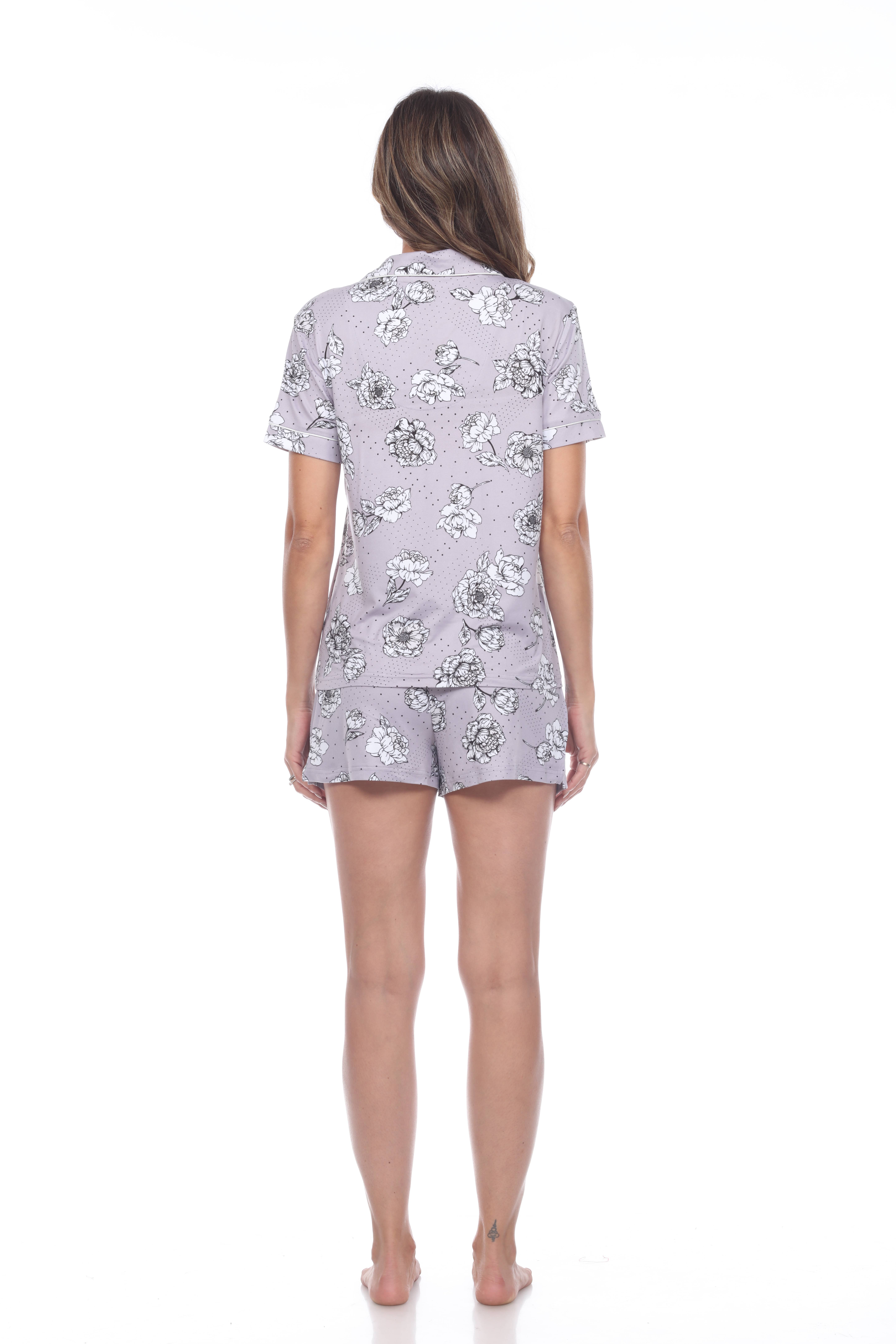 WHITE MARK - Vendita all'ingrosso Completo pigiama - Donna - Completo pigiama donna con maniche corte e stampa floreale13