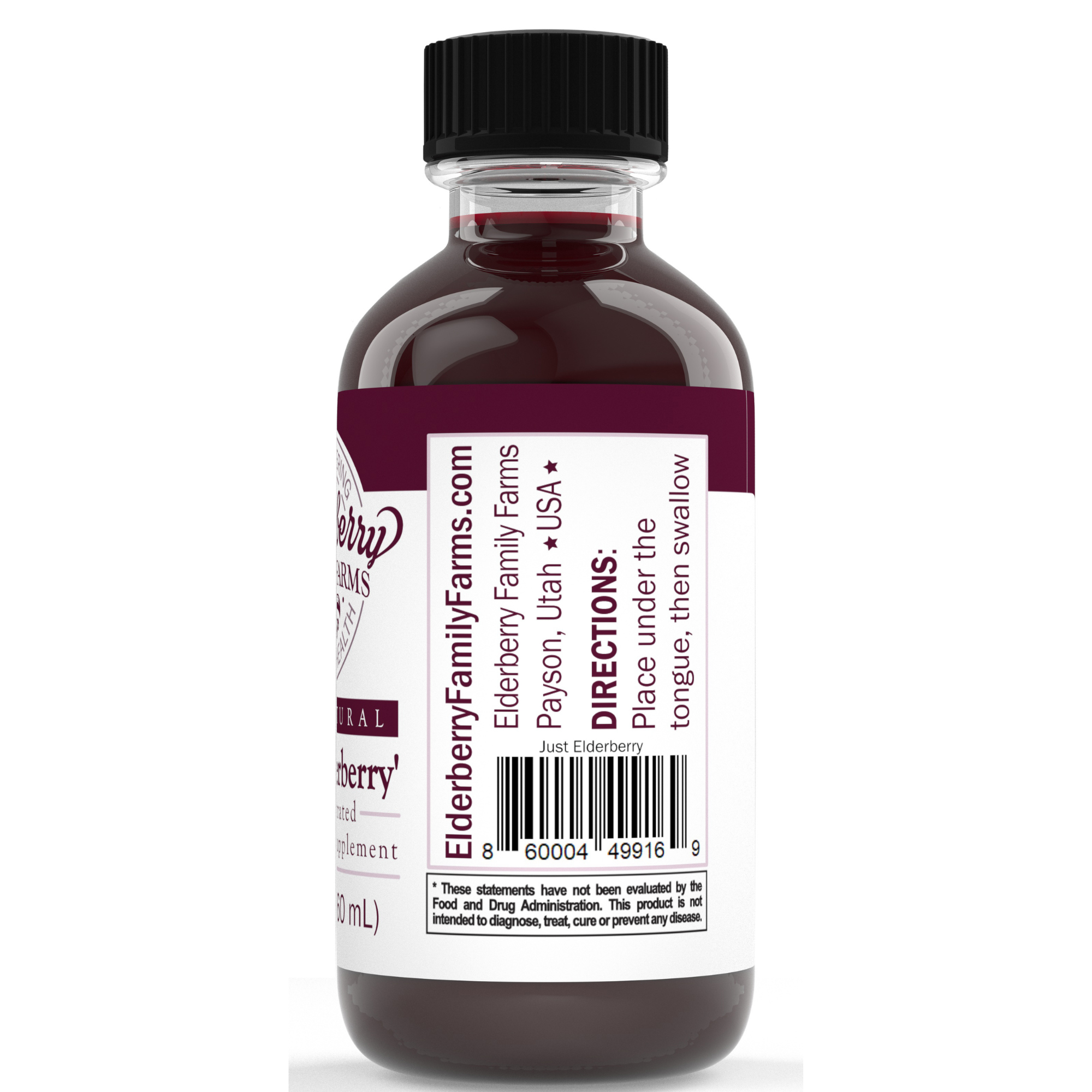 Elderberry Family Farms - Wholesale Wellness Juice/Tonic - 'Just Elderberry' Concentrate - 2 oz.2