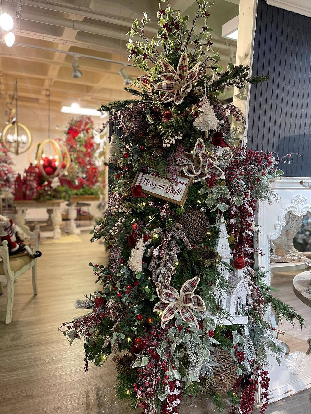 A&B Home Group Inc. – wholesale Juldekoration – 33" Bärspray, Röd 48ST/KTN4