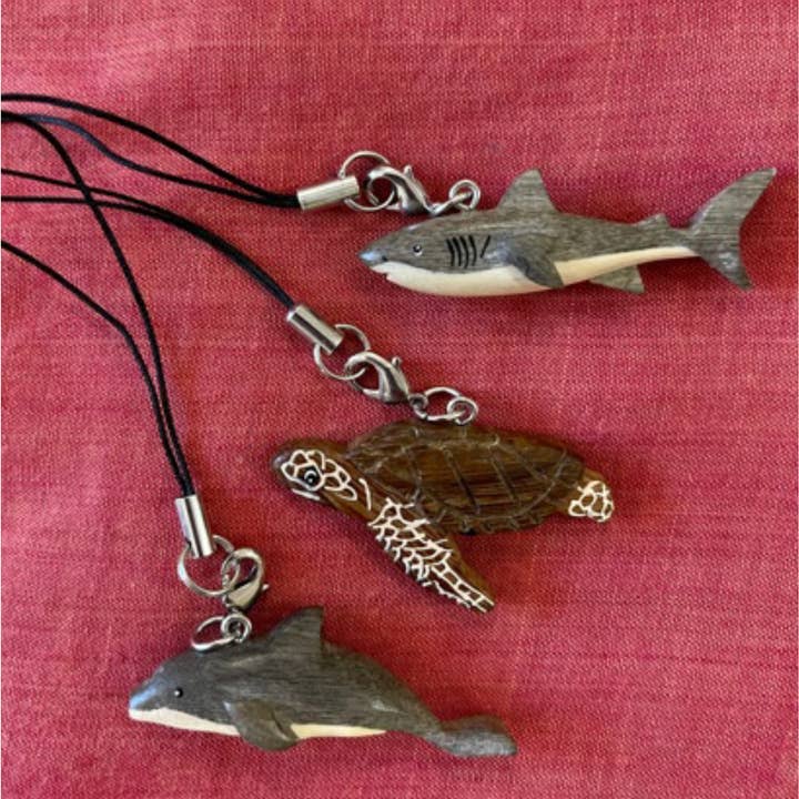 Handcrafted Gift - Venta al por mayor Llavero - Unisex - Colgantes con cremallera hechos a mano en madera — animales marinos surtidos1