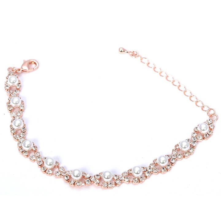 Wedding Wire X Faux Pearl Bracelet for wholesale by Diacly