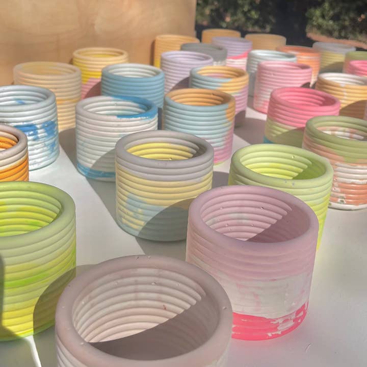 The Plant Committee - Wholesale Plant pot - Concrete Candle Jar/Planter Ridge Vessel4