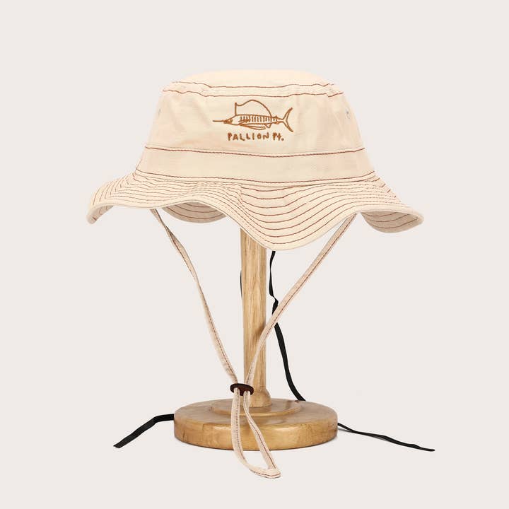 Sailfish Wide Brim | Cotton Hat in Beige for wholesale by Pallion Point