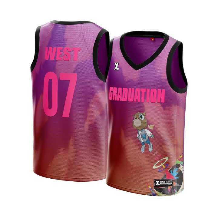 Maillot de graduation Kanye West pour la vente par kings jersey