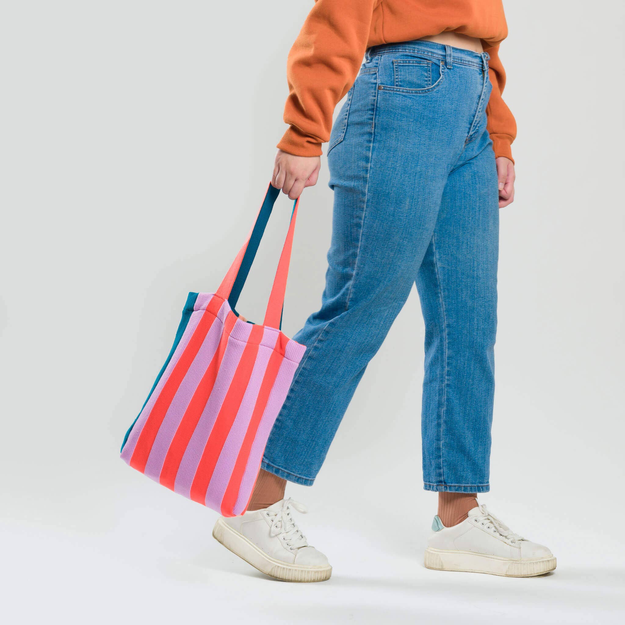 VERLOOP | knits - Wholesale Tote Bag - Women's - Super Stripe Knit Tote5