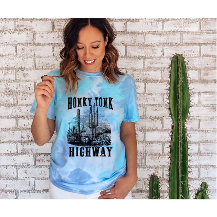 Maglietta Honkey Tonk Highway - Tie Dye per la vendita all'ingrosso da parte di Missery and Co.