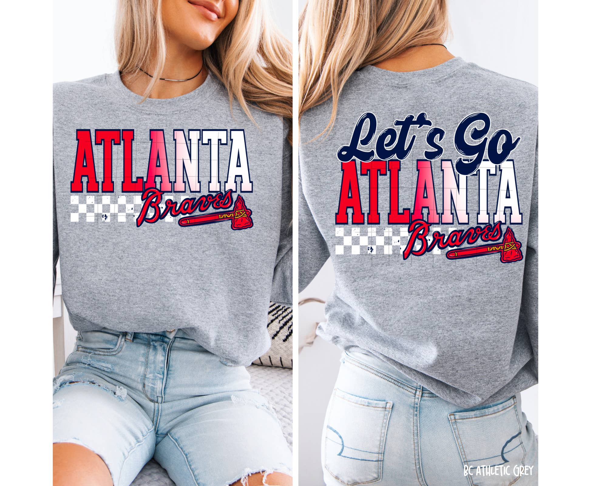 Custom As Shown Athletic Heather Let's Go Braves Baseball: Game Day - Tee for wholesale on Faire