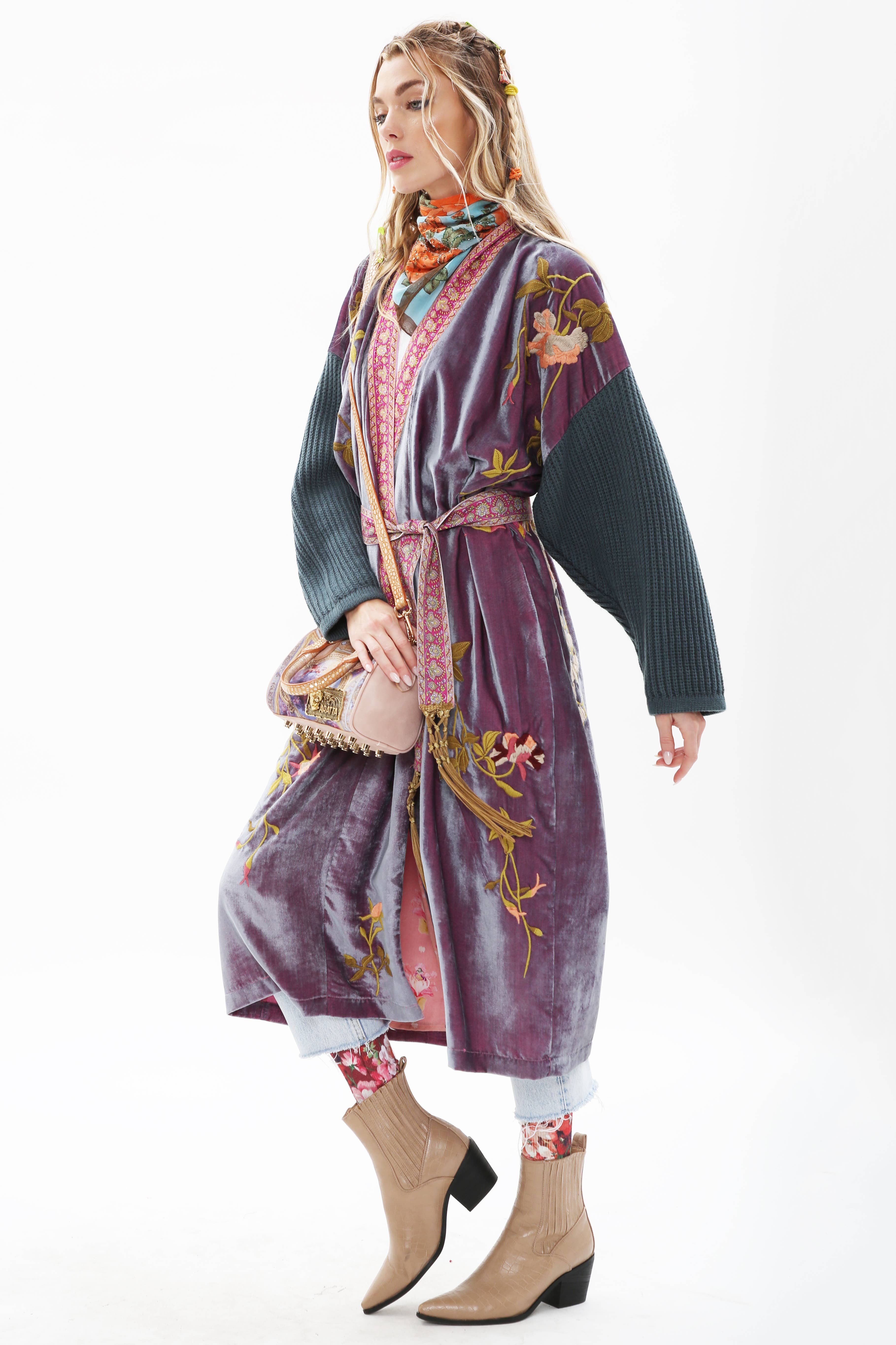 Grape Jam Something Magical Velvet Coat for wholesale on Faire6