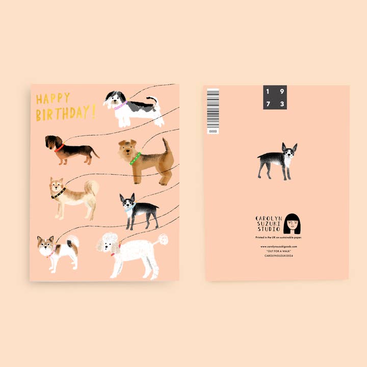 Carolyn Suzuki – wholesale Födelsedagskort – UT PÅ EN PROMENAD 2020 - Födelsedagskort1