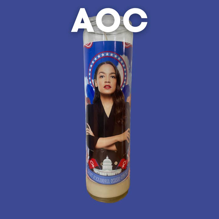 The Luminary AOC Alexandria Ocasio-Cortez Altar Candle for wholesale by The Luminary and Co.
