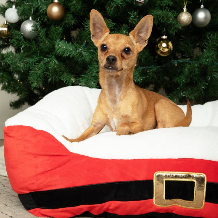 Midlee Designs - Wholesale Pet Bed - Dog - Midlee Santa's Belt Themed Pet Bed - One Size