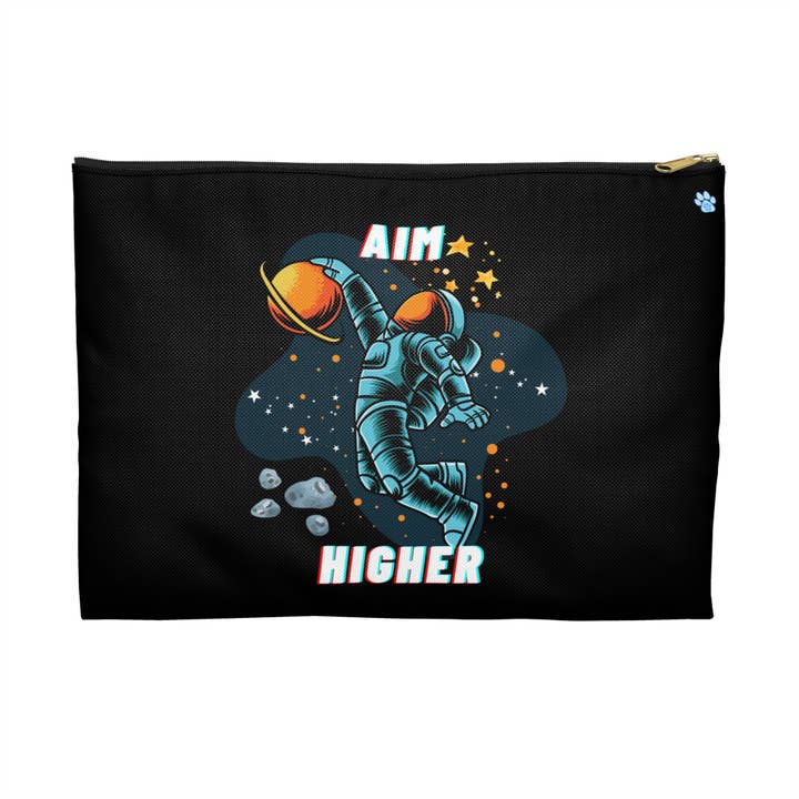 Aim Higher Pouch: Erhöhen Sie Ihre Ziele unterwegs für den Großhandel von Pugs In Mugs Creations