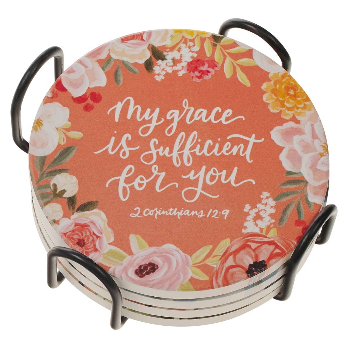 Christian Art Gifts - Wholesale Coasters - Coaster Set 4 pc Loveall Assorted0