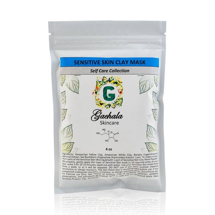 Argile blanche de kaolin brute d'Amazonie pour peau sensible pour la vente par Gachala Skincare