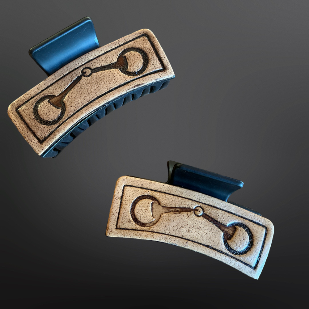 Westrian International - Wholesale Hair Clip - Women's - Equestrian Claw Clip Hair Pin with Snaffle Bit in Leather4