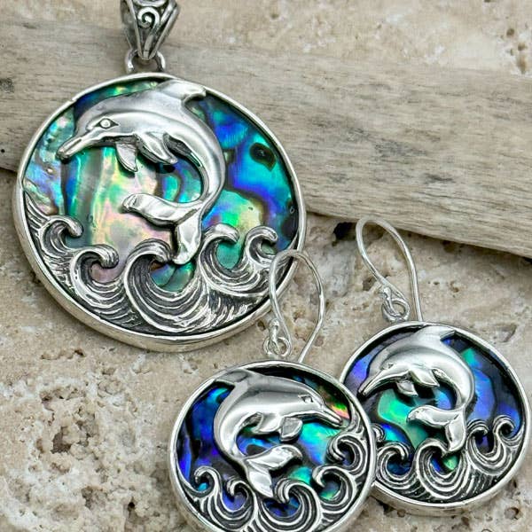 Goddess Design Studio - Wholesale Individual Charm/Pendant - Sterling Silver & Dolphin Pendant Large