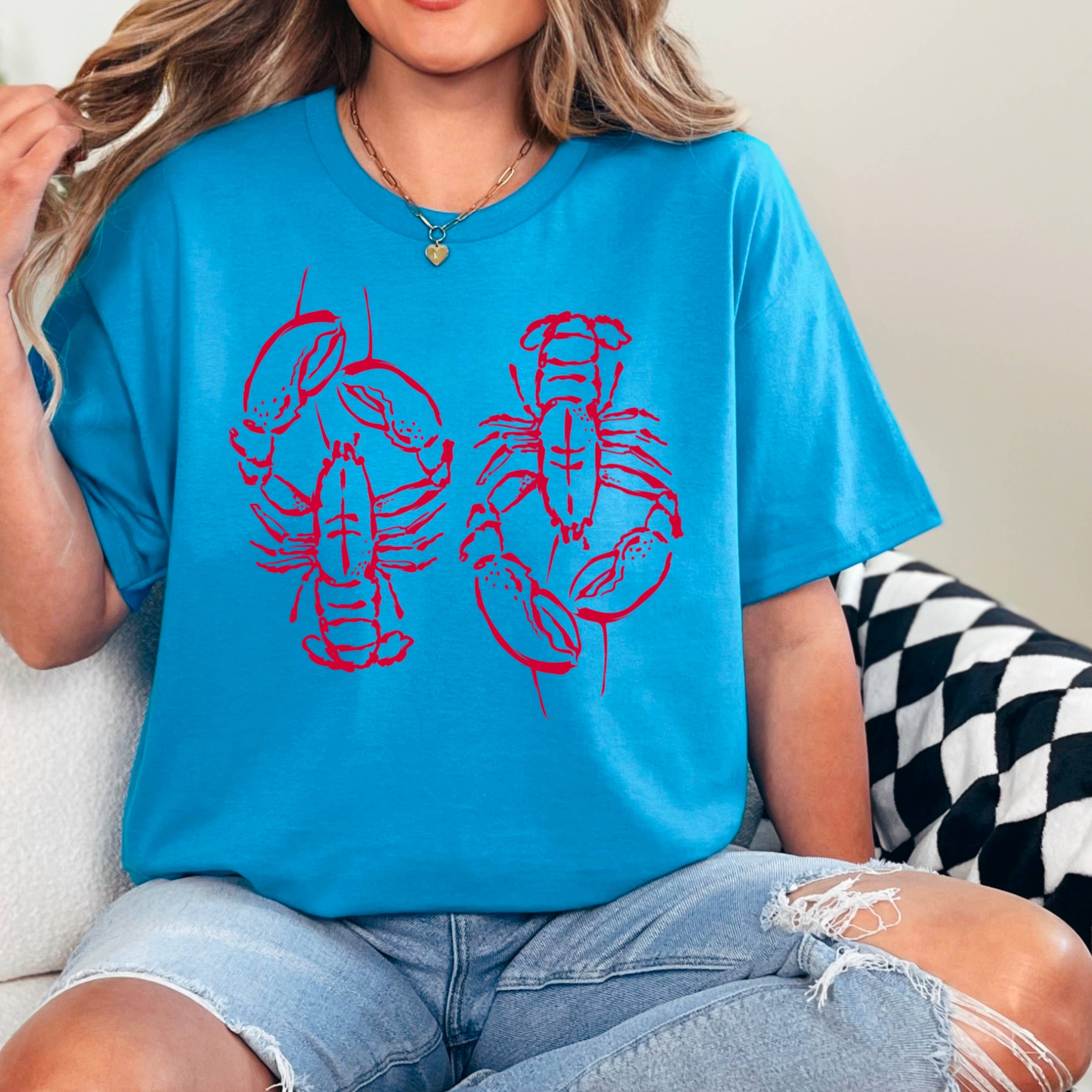 Shoppe SHC - Wholesale T-Shirt (Graphic) - Women's - Spring 2025 Coastal Aesthetic Lobster | Graphic Tee |Gildan 25