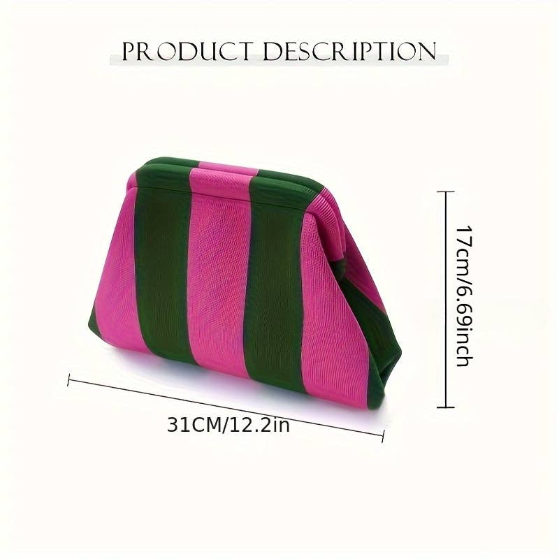 NARWEY INC - Wholesale Makeup/Cosmetic Bag - Compact Urban Chic Stripe Design Clutch Bag Makeup Pouch6