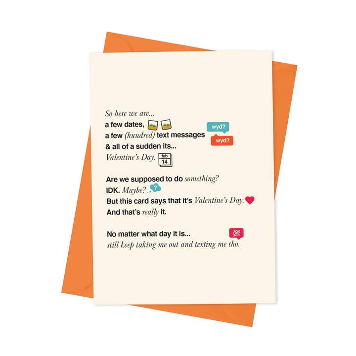 Valentine's Day Text for wholesale by Paisley Paper Co.