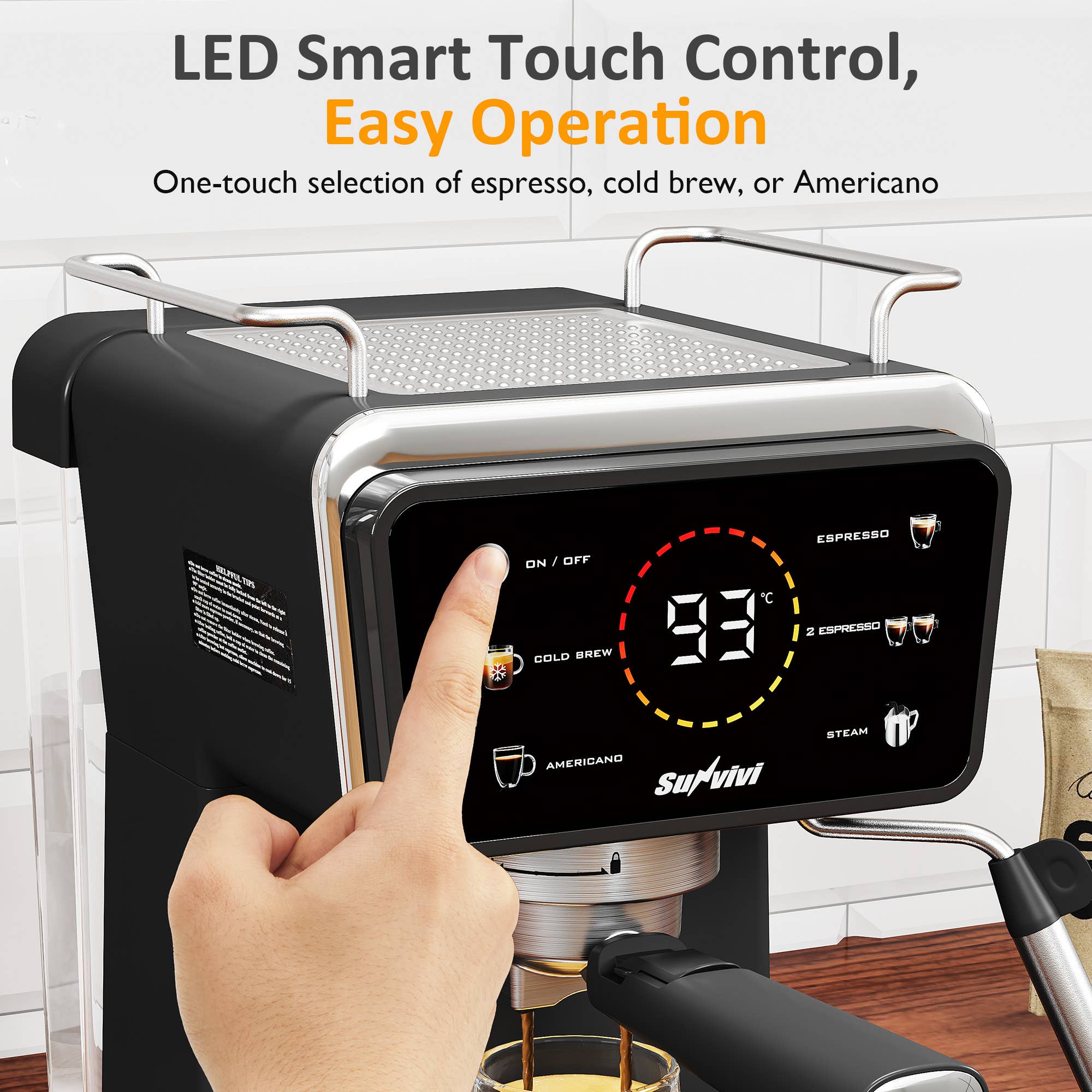 Heynemo - Wholesale Coffee Machine - 20 Bar Espresso Machine for Home and Office3