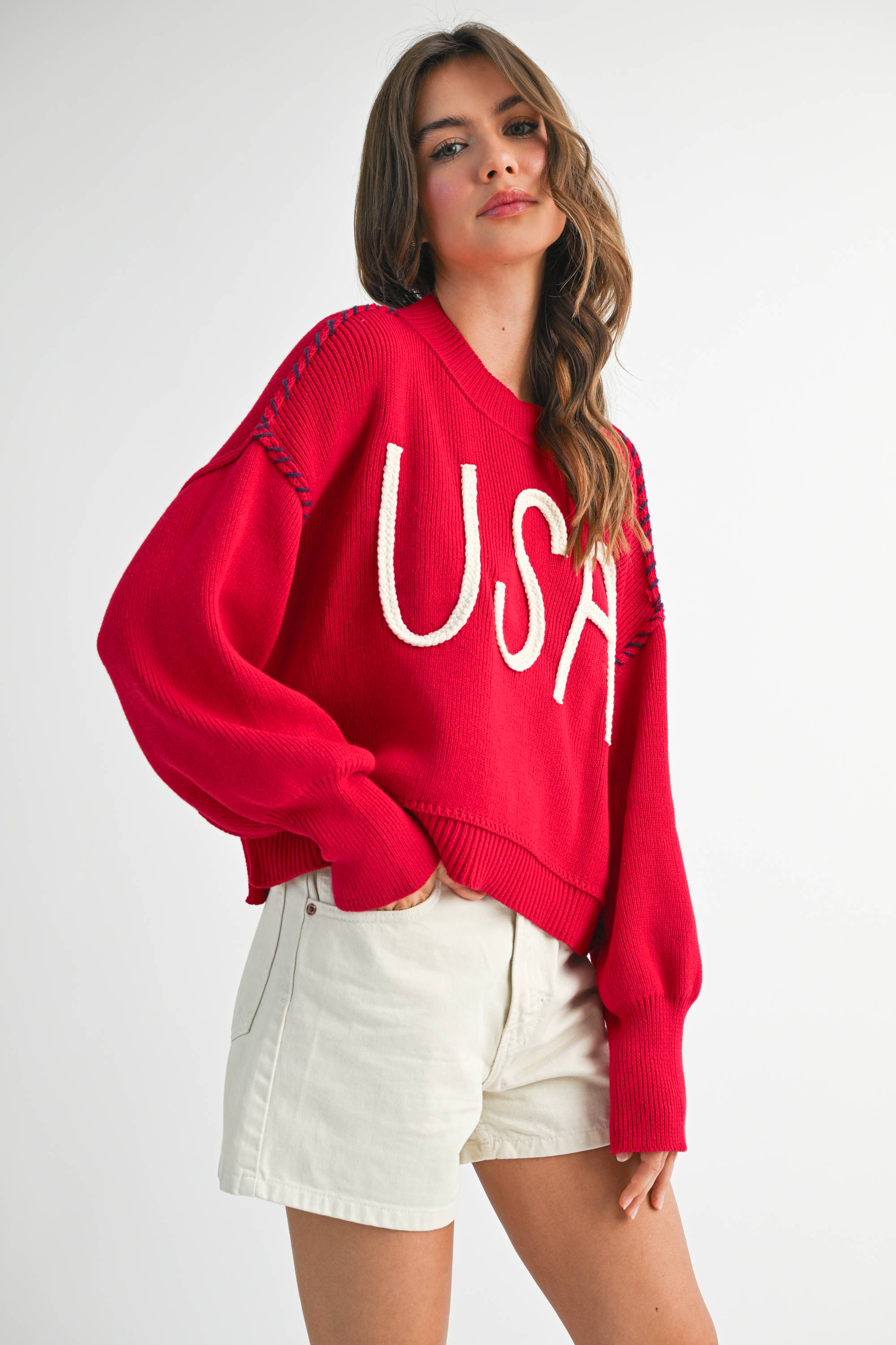 AEMI + CO - Wholesale Knit Sweater - Women's - 3249EK USA Sweater 224