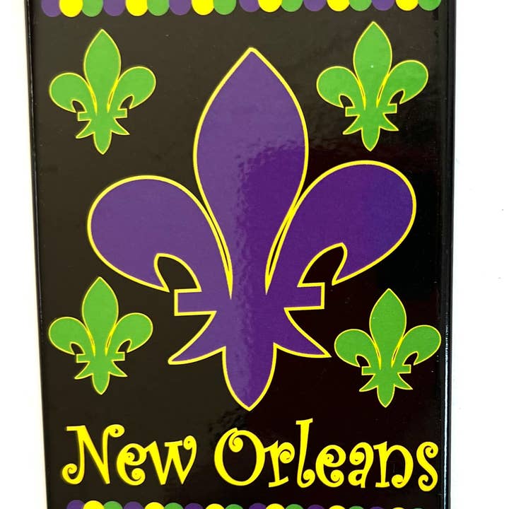 Mary Ellis - Wholesale Magnet - New Orleans Louisiana Magnet Purple Fleur de lis