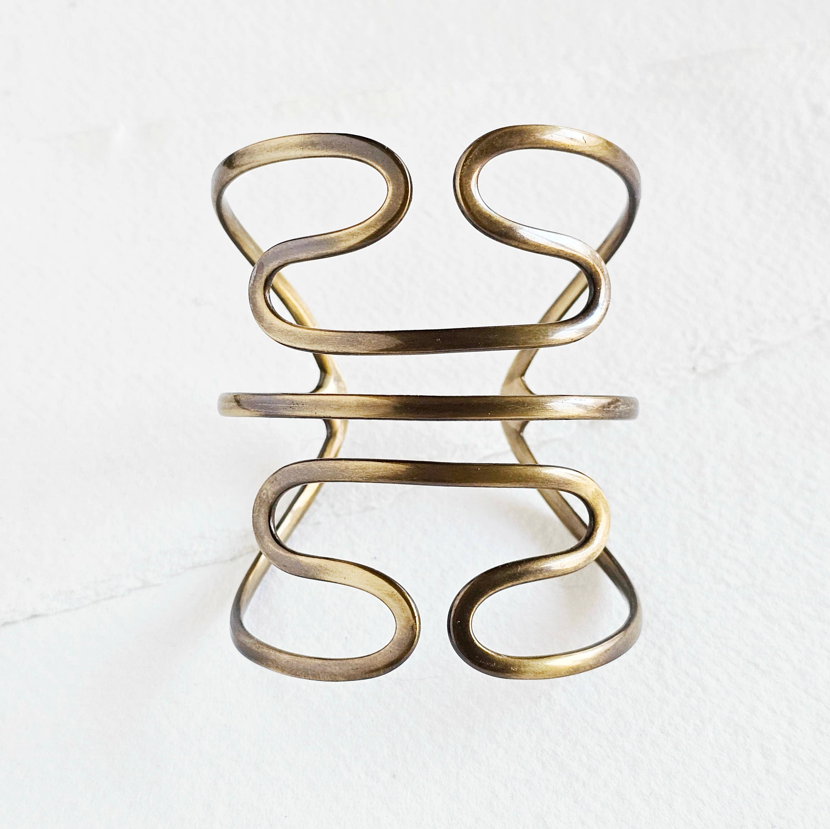 Bisjoux – wholesale Manschettarmband – Bisjoux stor armring i mässing för överarmen4