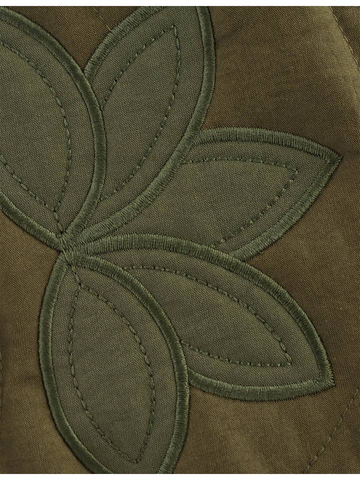 Sweetkama - Wholesale Jacket – Women's - Ladies Floral Embroidery Stand Collar Quilted Cotton Jacket2