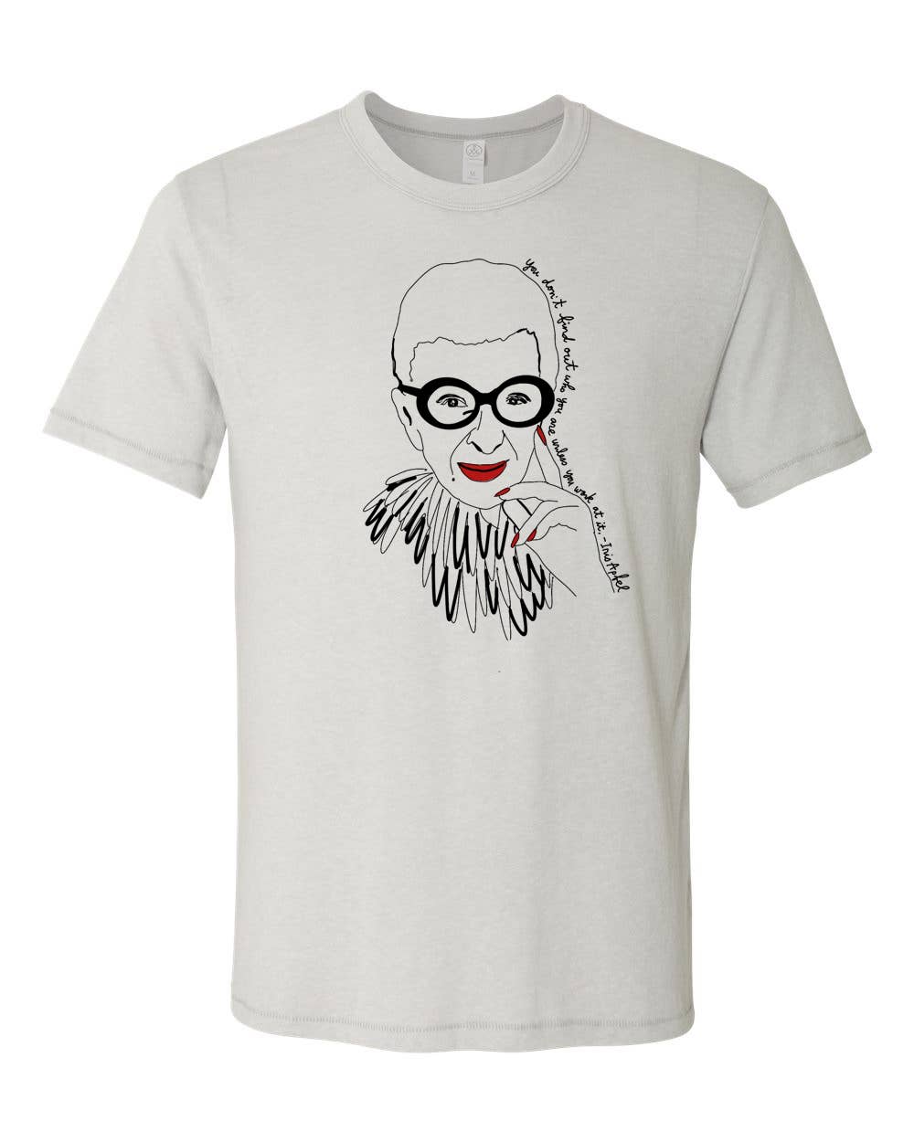 Megan Lee Designs - Wholesale Screen Printed T-Shirt - Unisex - Iris Apfel Icon : Unisex Tee